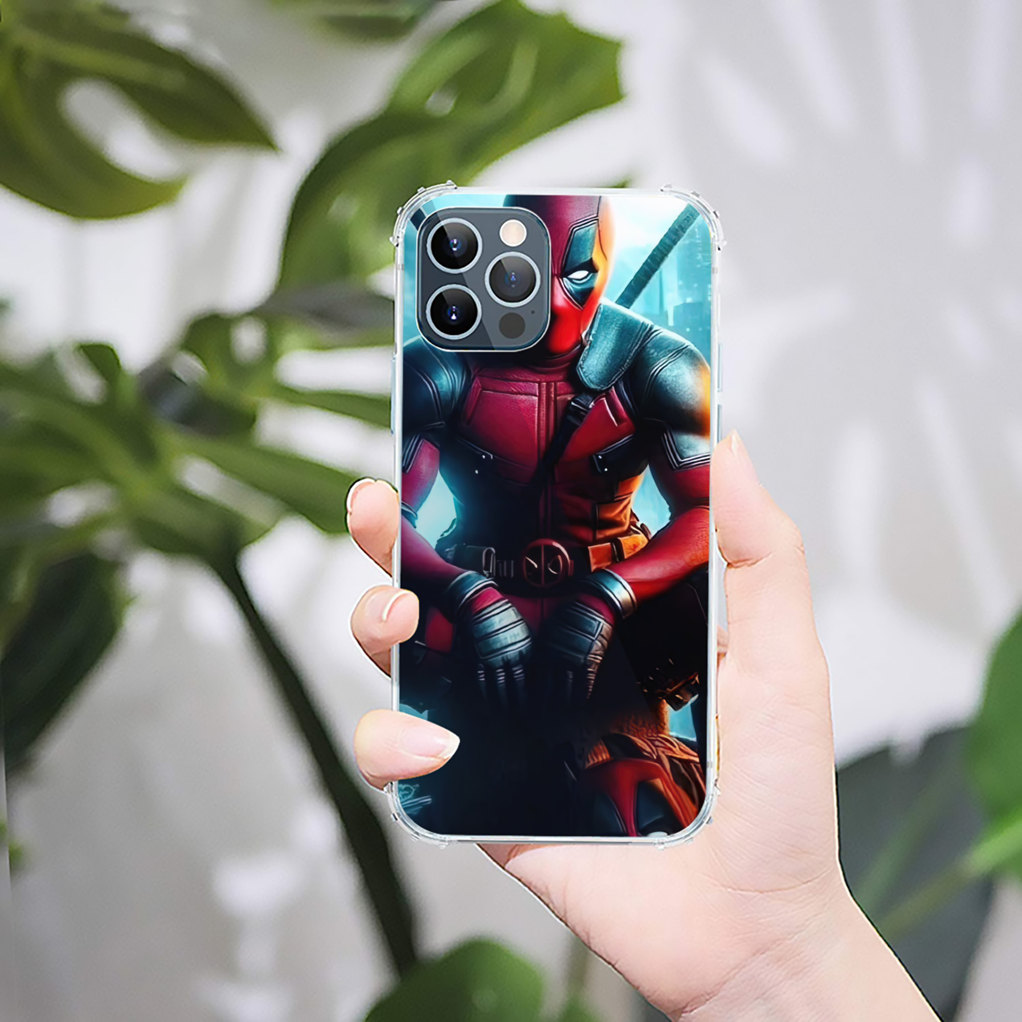 （画像用） Deadpool デッドプール 【iPhone 12シリーズ対応】透明スマホケース（クリアソフトケース）